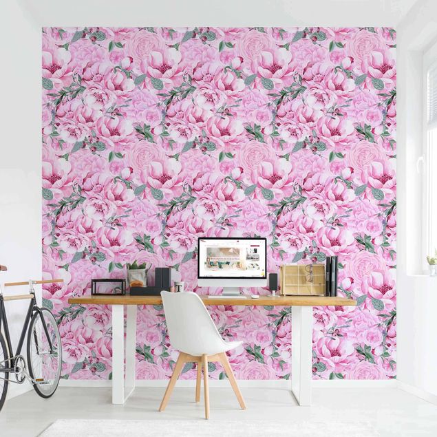 Wallpapers flower Pink Flower Dream Pastel Roses In Watercolour