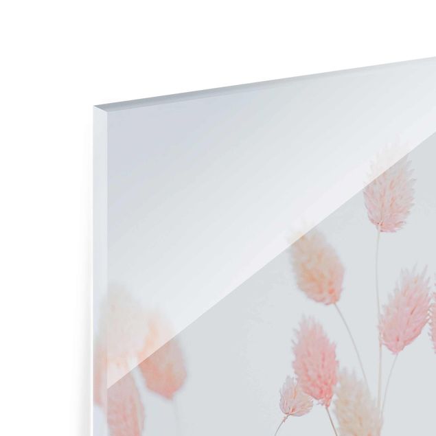 Glas Magnetboard Grass Tips In Pale Pink