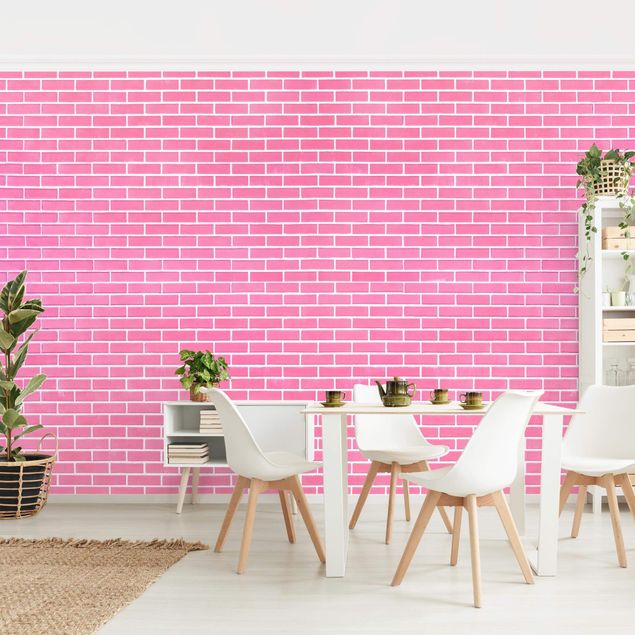 Kitchen Pink Brick Wall