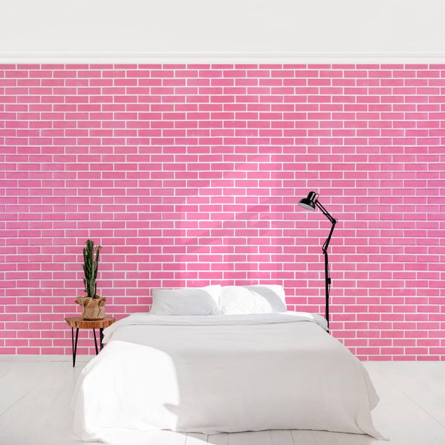 Wallpapers modern Pink Brick Wall