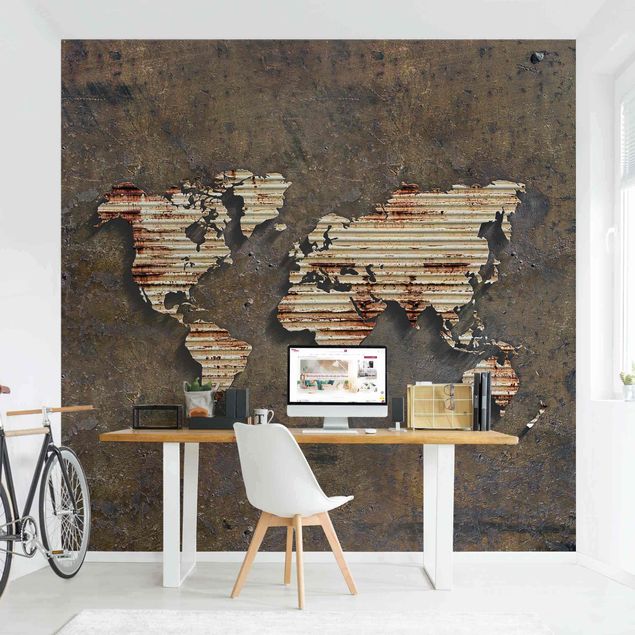Kitchen Rust World Map