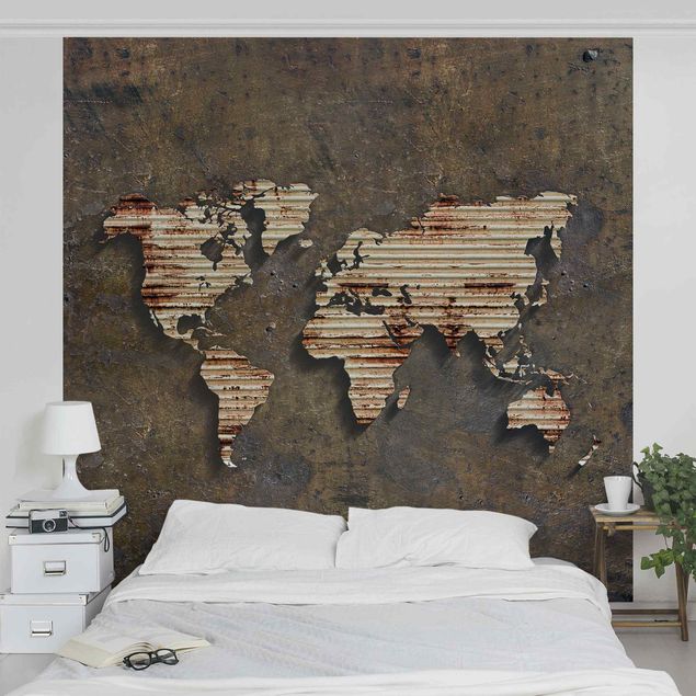 World map wallpaper Rust World Map
