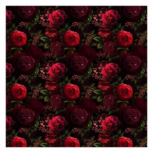 Wallpapers red Red Roses In Front of Black