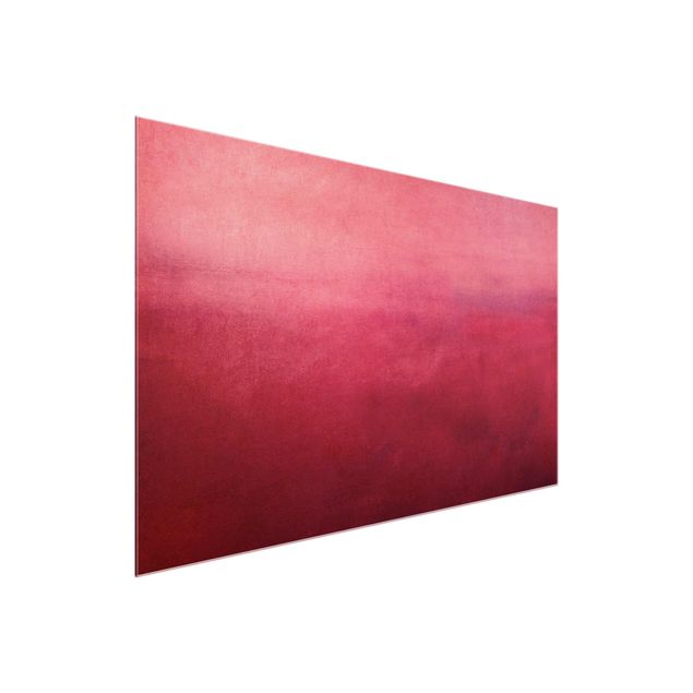 Abstract glass wall art Red Desert