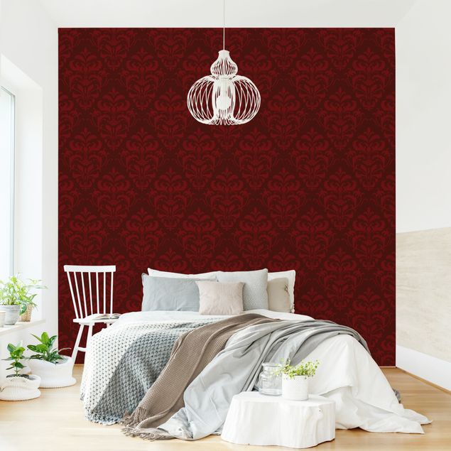 Wallpapers ornaments Red French Baroque