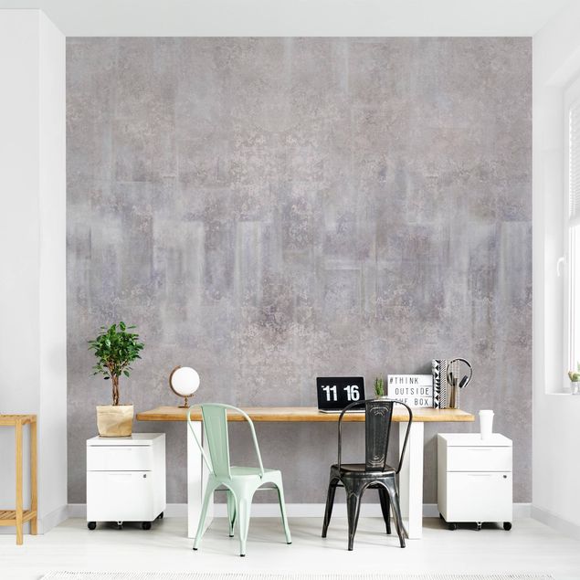 Stone effect wallpaper Rustic Concrete Pattern Grey