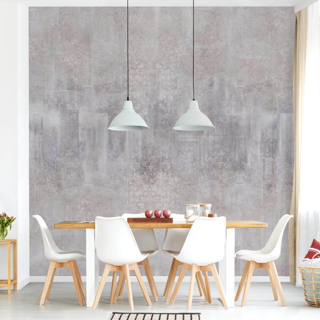 Peel and stick wallpaper Rustic Concrete Pattern Grey