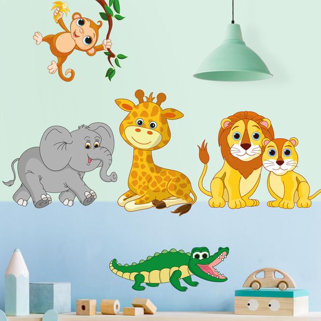 Wall stickers jungle Safari animals set