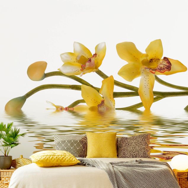 Contemporary wallpaper Saffron Orchid Waters