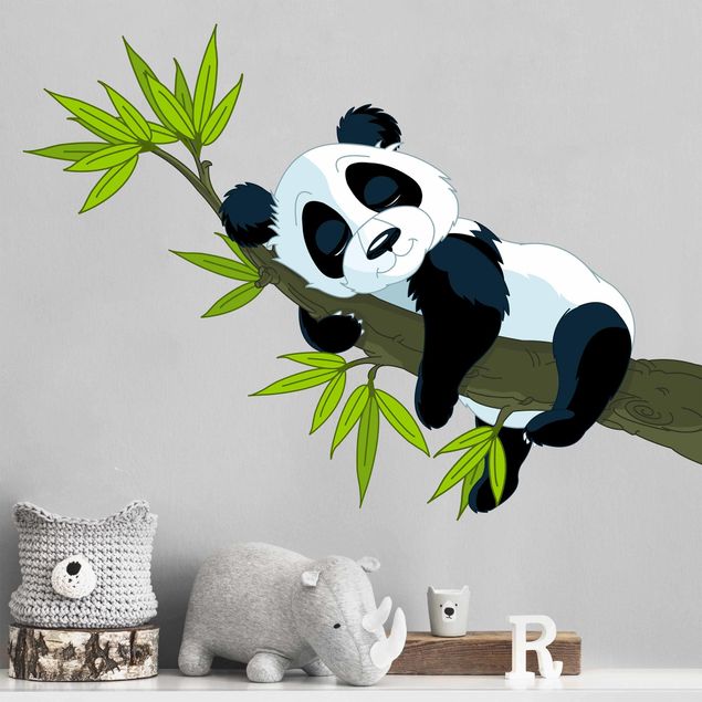 Jungle animal wall stickers Sleeping panda