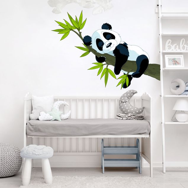 Tree wall art stickers Sleeping panda