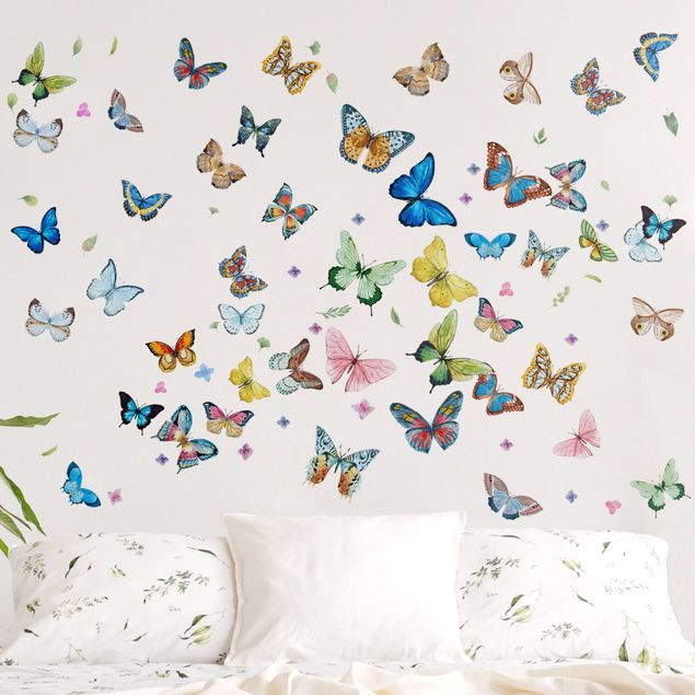 Nursery decoration Butterflies Watercolor XXL Set