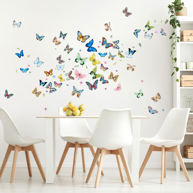 Wall decal Butterflies Watercolor XXL Set