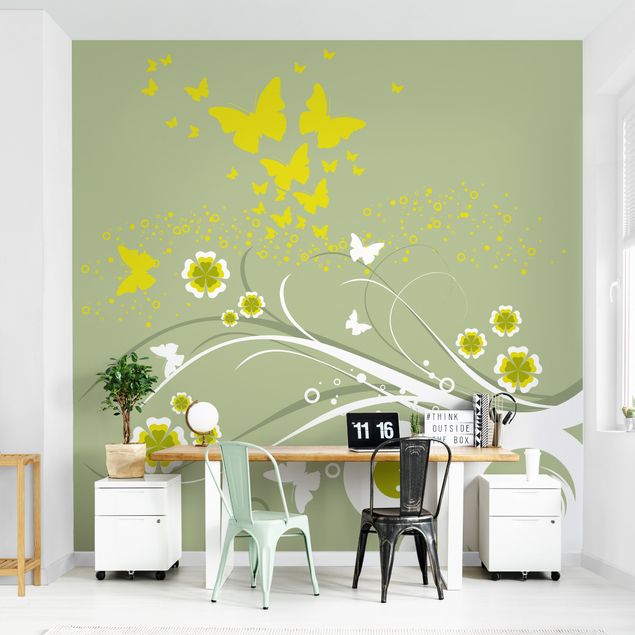 Modern wallpaper designs Butterflies In The Spring