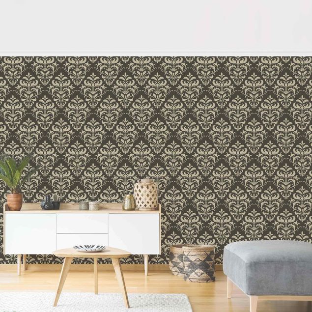 Wallpapers patterns Chocolate Baroque Damask