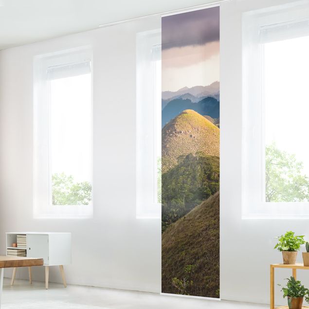 Sliding panel curtains landscape Chocolate Hills Landscape