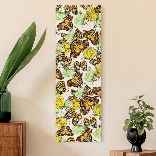 Butterfly canvas Swarm Of Yellow Butterflies