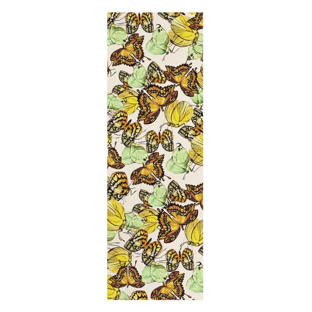Prints flower Swarm Of Yellow Butterflies