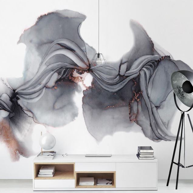 Modern wallpaper designs Black Medusa With Coppery Shimmer