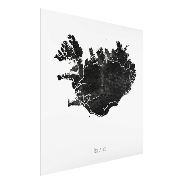 Modern art prints Black Iceland