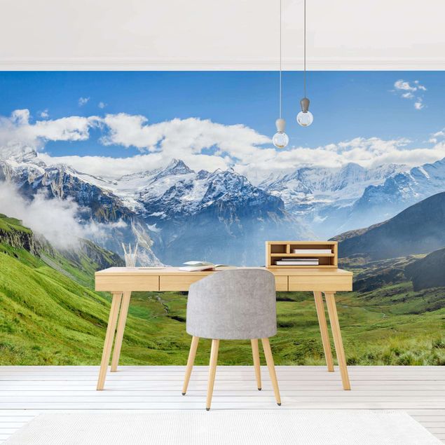 Modern wallpaper designs Swiss Alpine Panorama