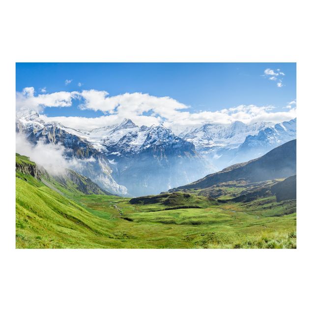 Wallpapers green Swiss Alpine Panorama