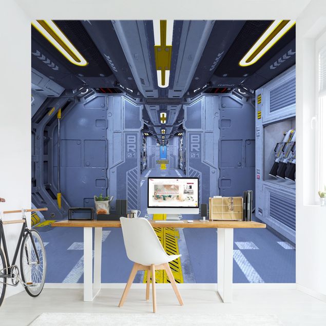 Modern wallpaper designs Sci-Fi Inside A Spaceship