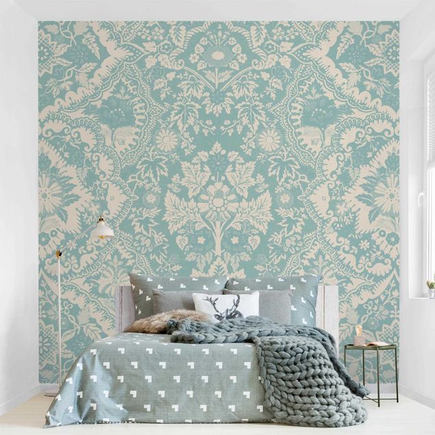 Wallpapers modern Shabby Baroque Wallpaper In Azure II