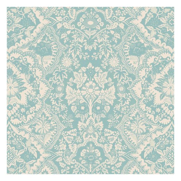 Wallpapers turquoise Shabby Baroque Wallpaper In Azure II