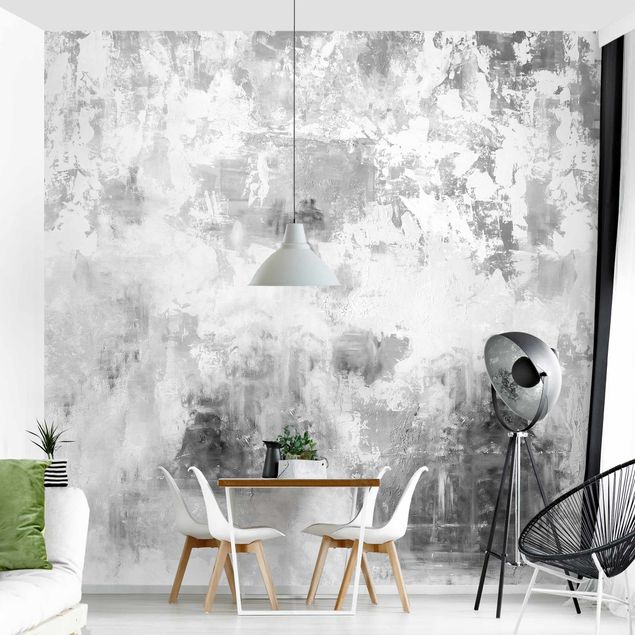 Wallpapers stone Shabby Concrete Wall Plaster Grey