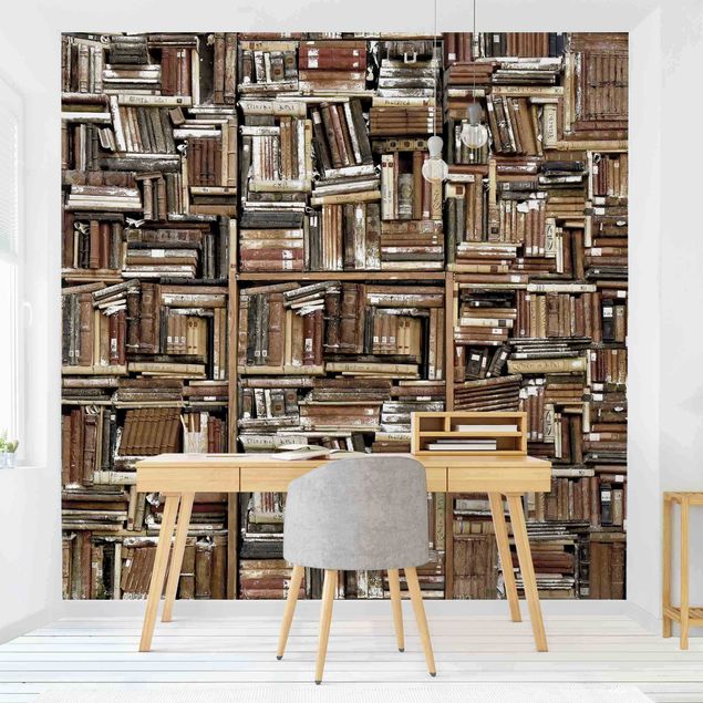 Kitchen Shabby Wall Of Books