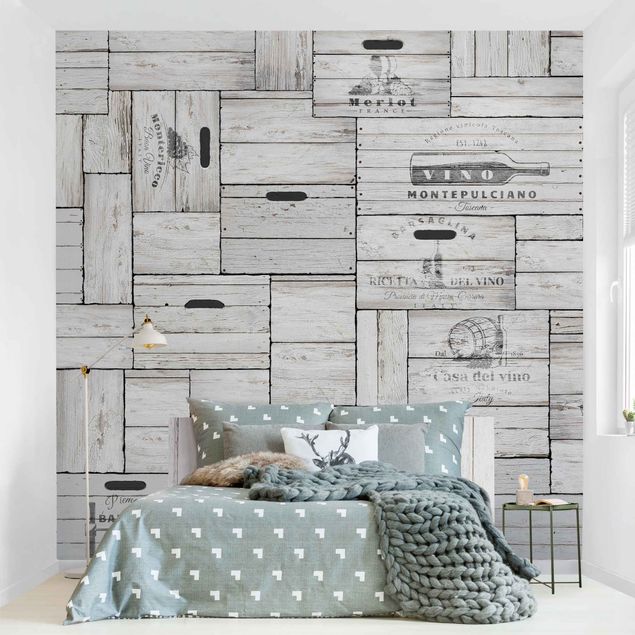 Contemporary wallpaper Shabby Wooden Crates