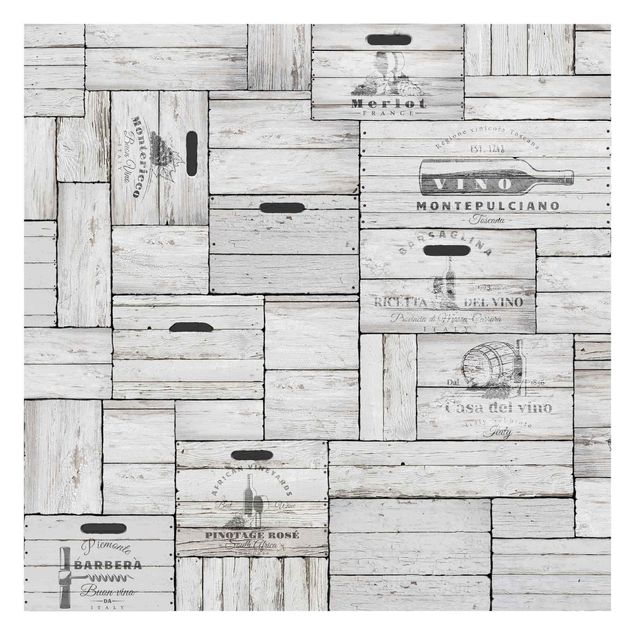 Wallpaper - Shabby Wooden Crates