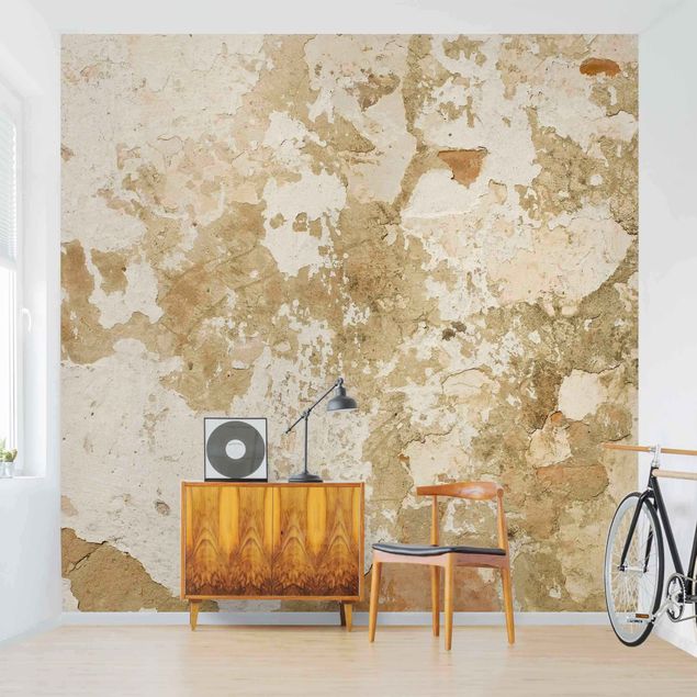 Wallpapers stone Shabby Wall In Beige