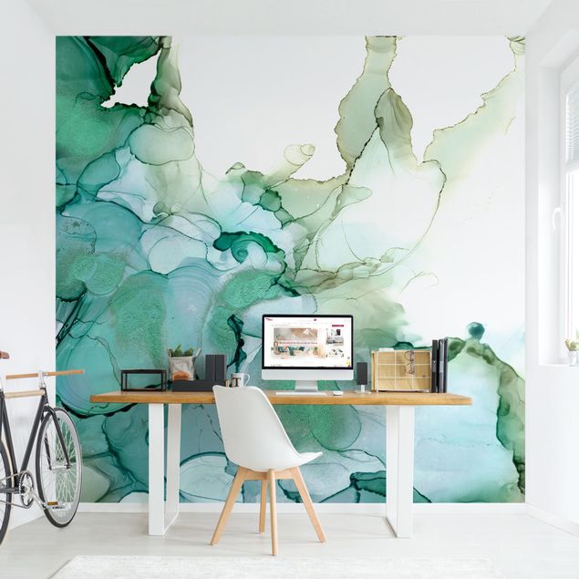 Modern wallpaper designs Emerald-Coloured Storm II