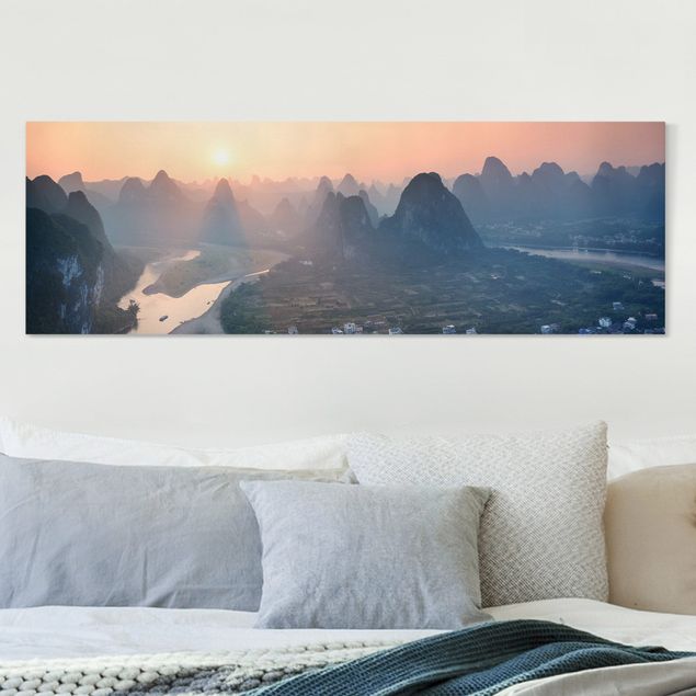 Landscape canvas prints Sunrise In Mountainous Landscape