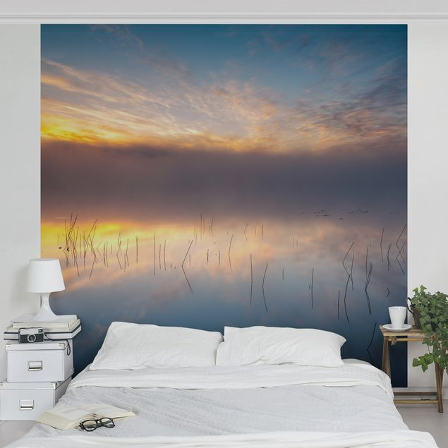 Wallpapers sky Sunrise Swedish Lake