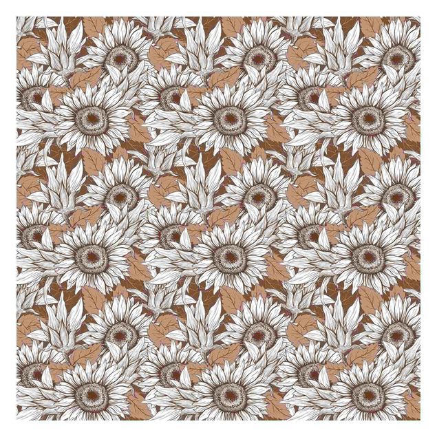 Wallpapers brown Sunflower Field In Beige