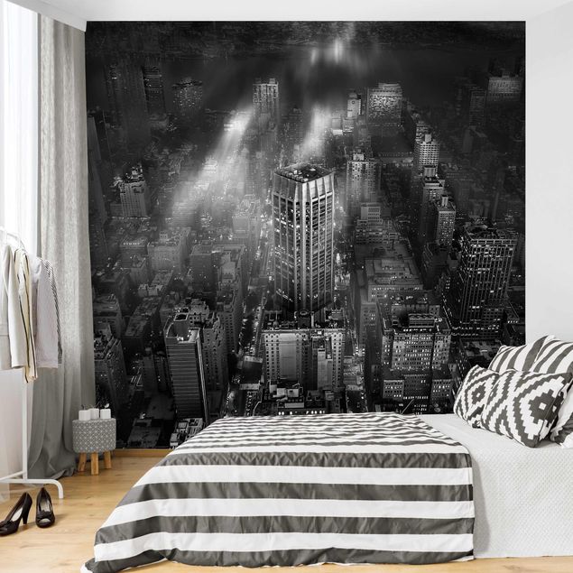 Wallpapers black and white Sunlight Over New York City