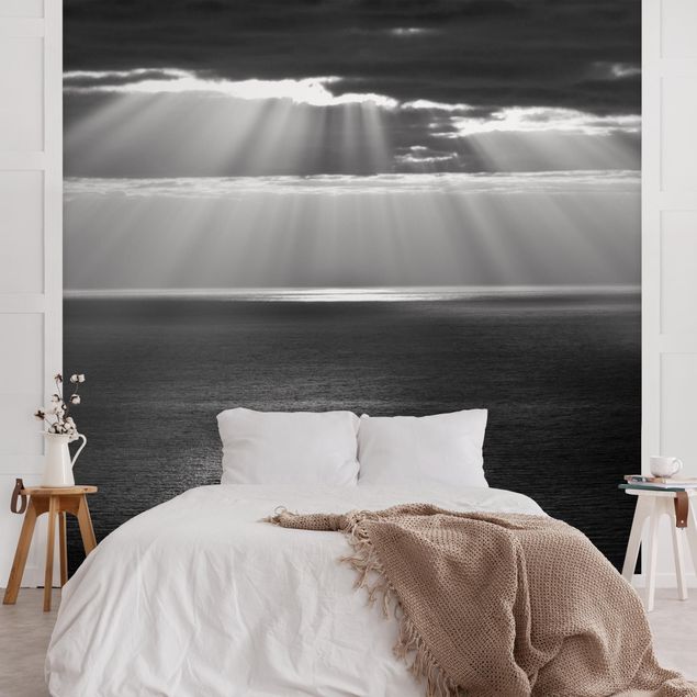 Wallpapers modern Sunlit Ocean Black And White