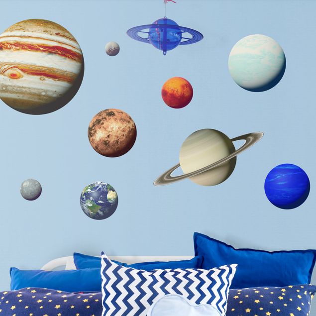 Universe wall stickers Solar system with planet