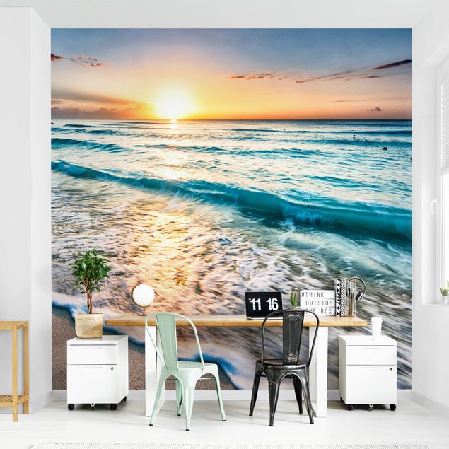 Modern wallpaper designs Sunset At The Beach
