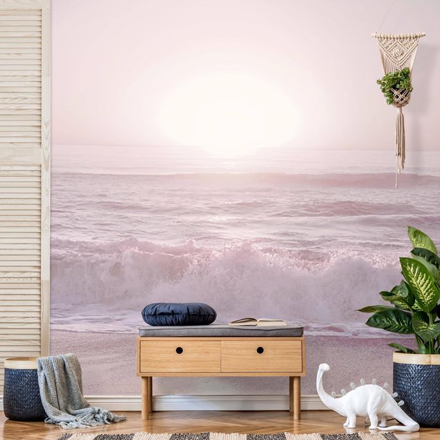 Contemporary wallpaper Sunset In Pale Pink