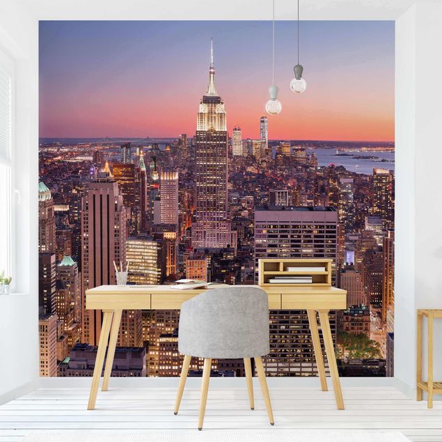 Modern wallpaper designs Sunset Manhattan New York City