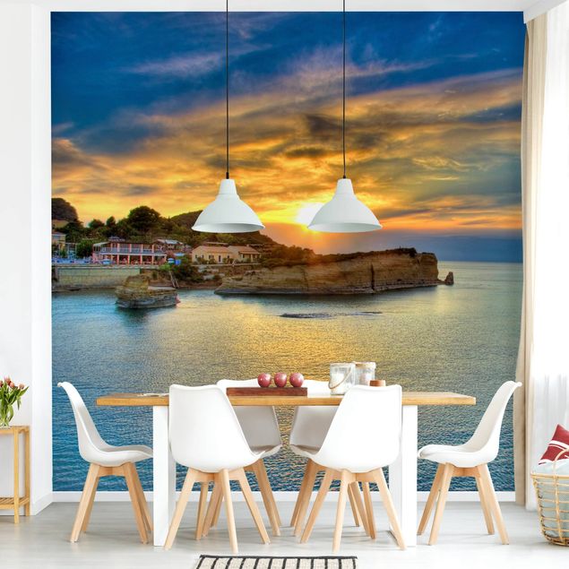 Kitchen Sunset Over Corfu