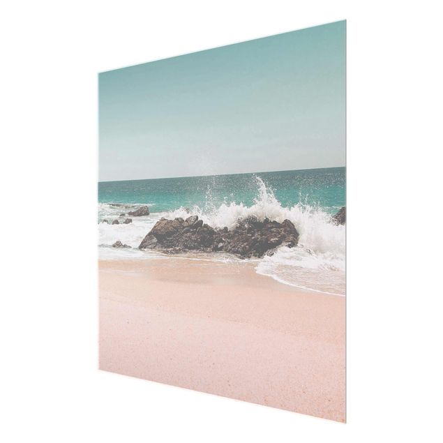 Glass prints landscape Sunny Beach Mexico