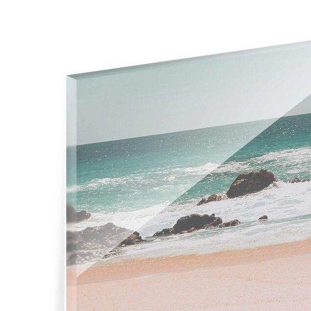 Glass prints beach Sunny Beach Mexico