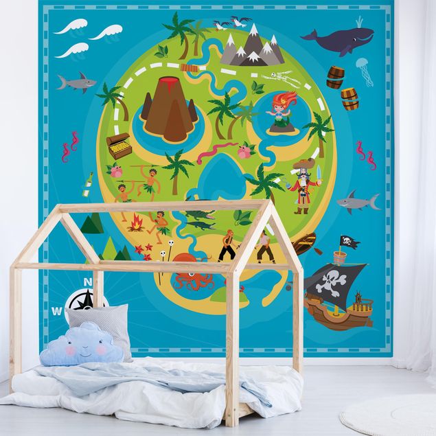 Contemporary wallpaper Playoom Mat Pirates - Welcome To The Pirate Island