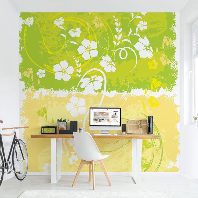 Floral wallpaper Springtime