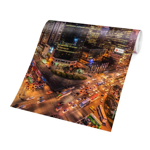 Self adhesive wallpapers City Lights Of Gangnam District